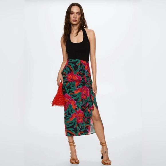 Mango Dresses & Skirts - WOMENS MNG MANGO LONG MAXI SKIRT WITH SLIT SIZE MEDIUM